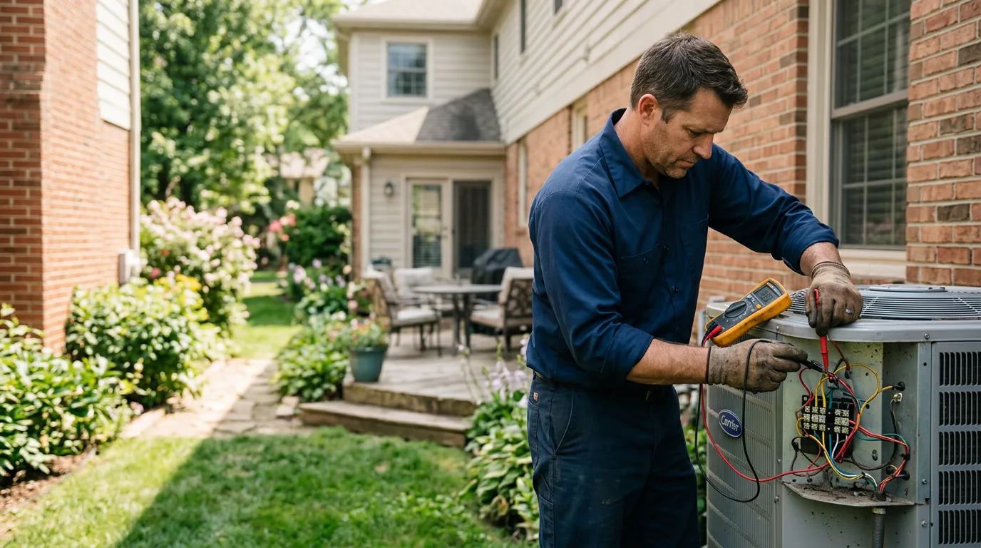 HVAC technician working near Milledgeville, TN